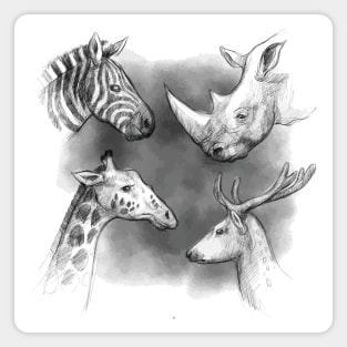 Sketchuy Animal Drawing Magnet